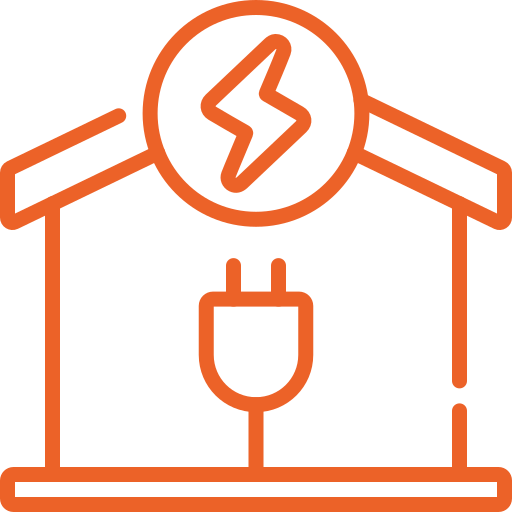 Energy efficient home icon