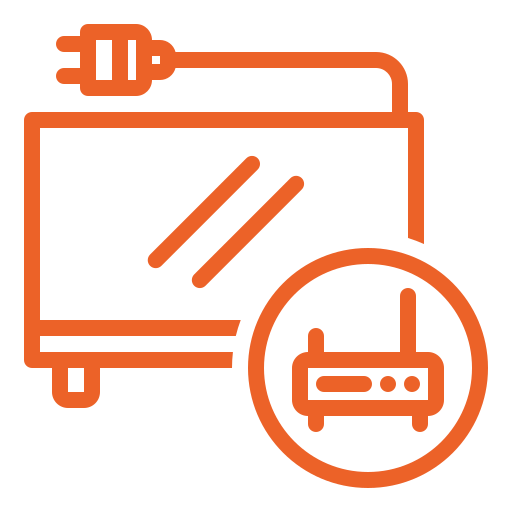 Television and entertainment wiring icon